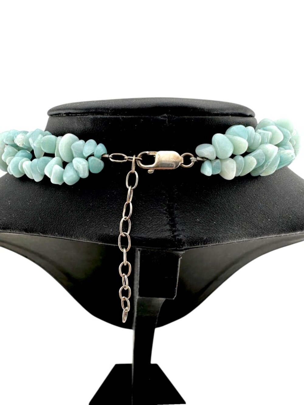 JTV Amazonite Heart Necklace Double Strand Gemstone Statement Pendant 18-20" - Picture 11 of 12